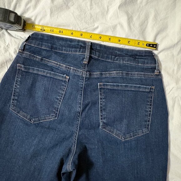 EXCELLENT NYDJ Margot Girlfriend Jeans Rapture Relaxed Slim Fit Dark Denim SZ 4 - Picture 10 of 13